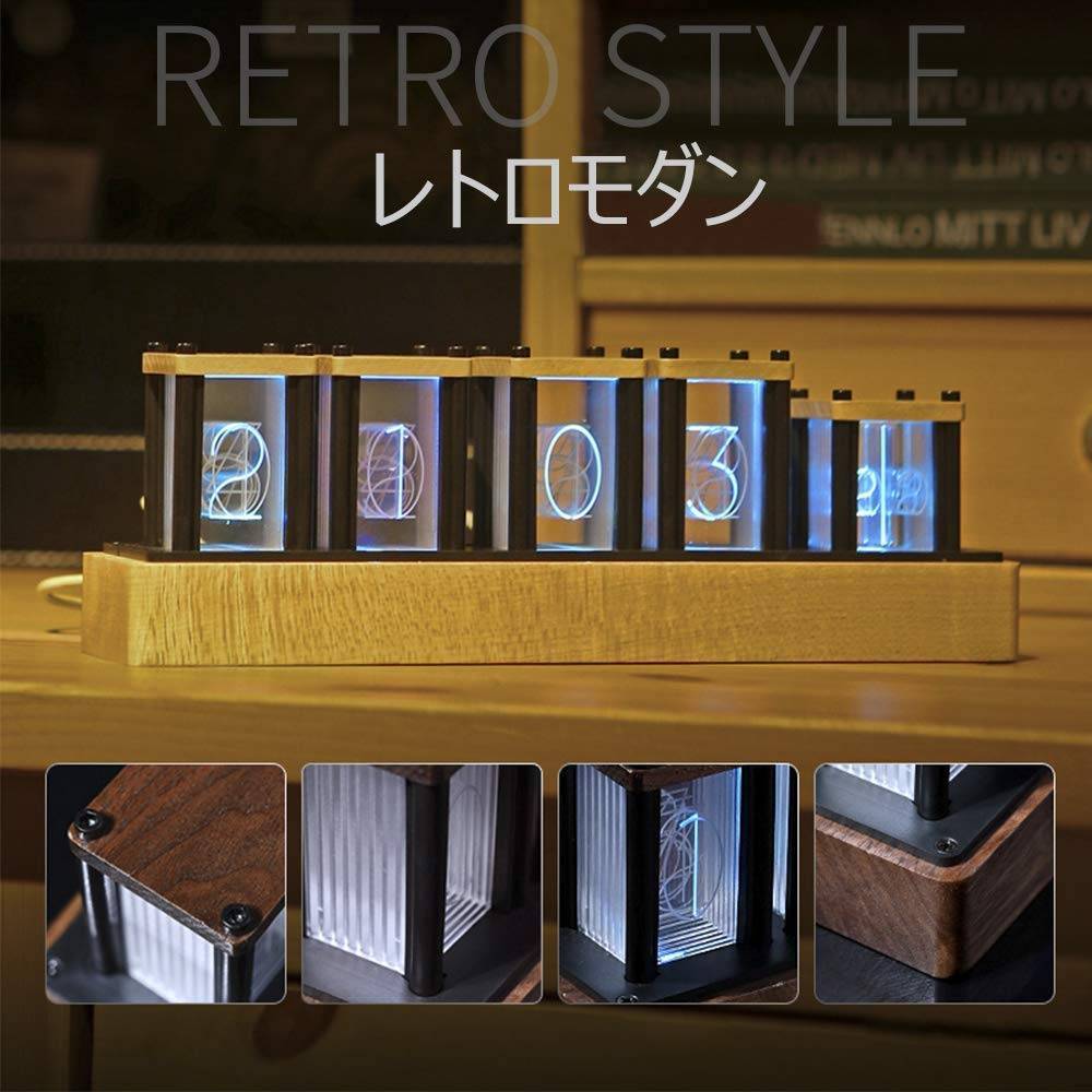 レトロモダンデジタルアラーム時計 ニキシー管風|Yahoo!フリマ レトロモダンデジタルアラーム時計 ニキシー管風|Yahoo!フリマ