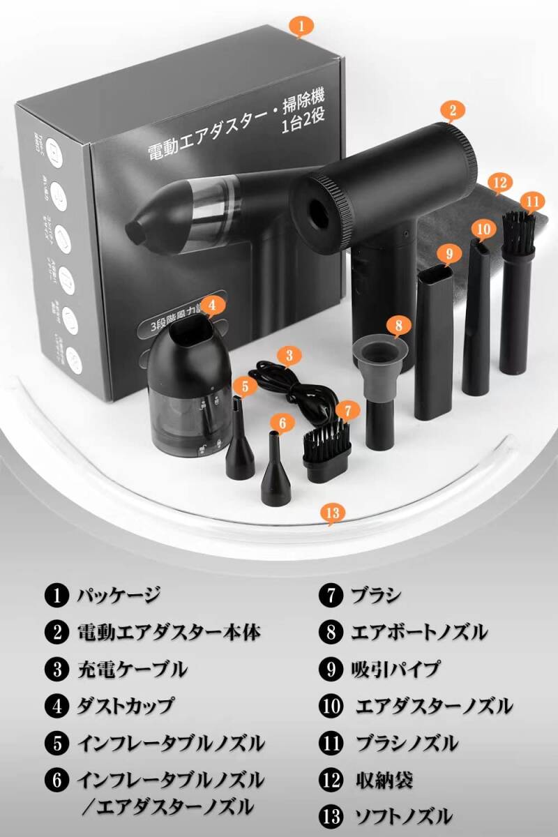 エアダスター 超強力 USB充電式 多機能ノズル付き|Yahoo!フリマ エアダスター 超強力 USB充電式 多機能ノズル付き|Yahoo!フリマ