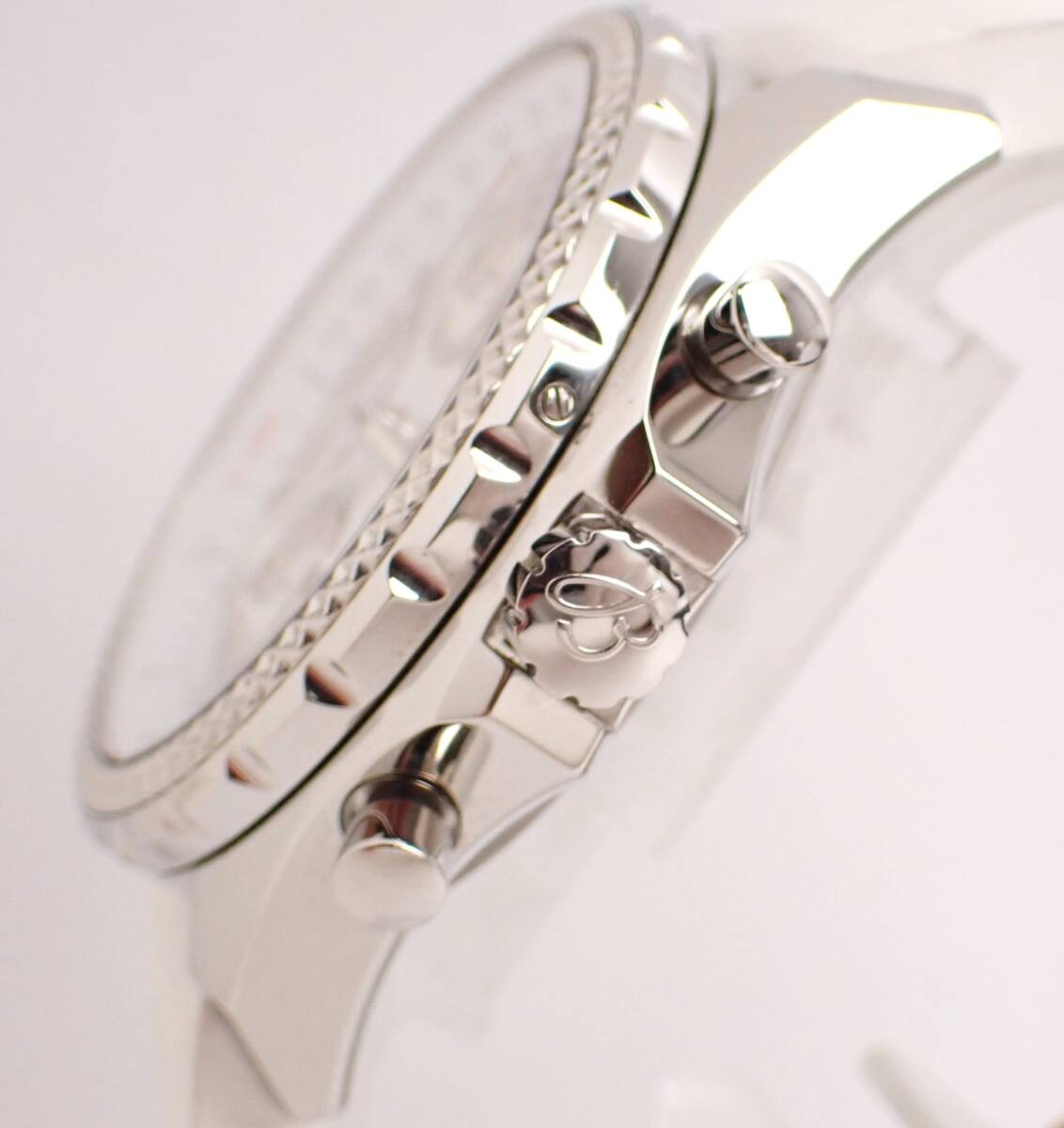 新品仕上げ済 BREITLING(ブライトリング) ベントレーGT A13362 SS/ラバー AT 自動巻き ホワイトシェル盤 ホワイトラバー 白 メンズ