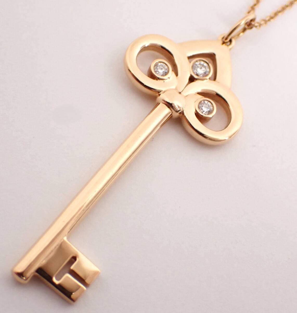 美品 TIFFANY&Co.(ティファニー) K18ピンクゴールド フルールドリスキーペンダントネックレス ダイヤモンドネックレス 750PG 6.3g