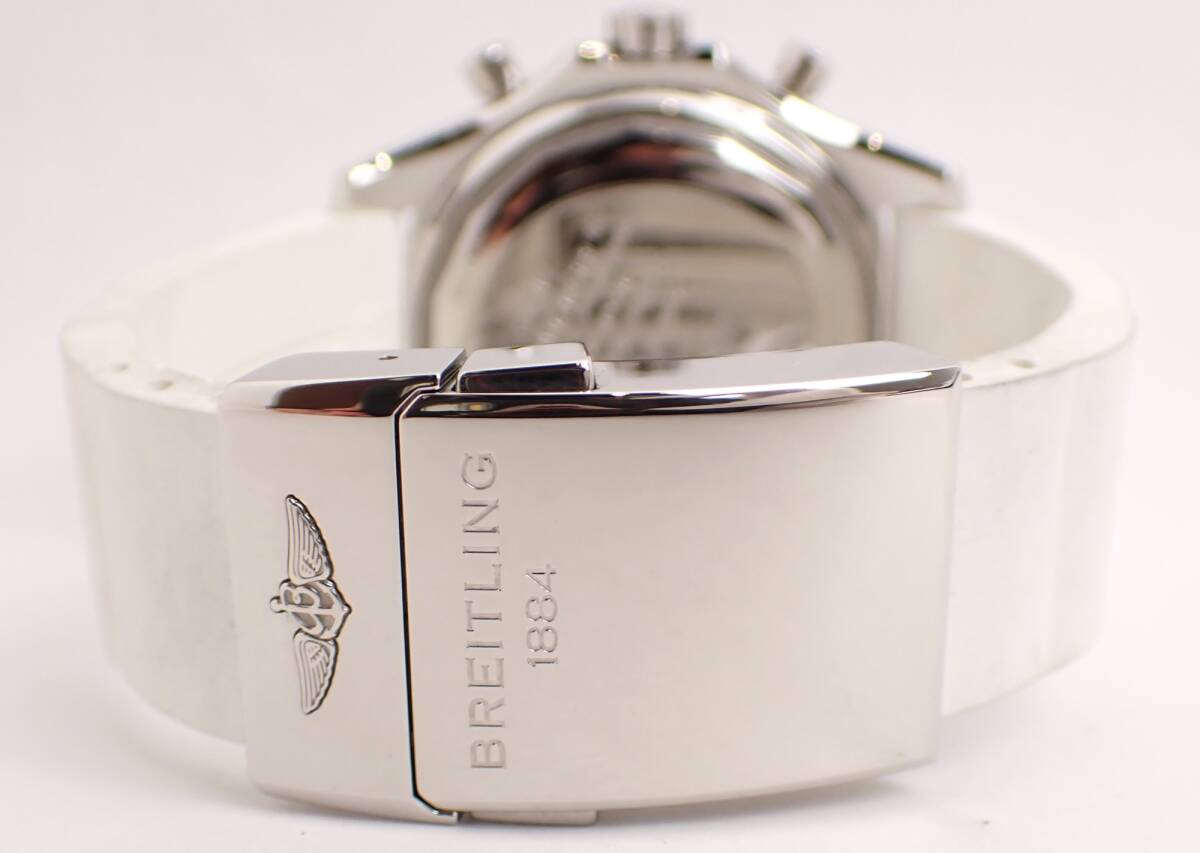 新品仕上げ済 BREITLING(ブライトリング) ベントレーGT A13362 SS/ラバー AT 自動巻き ホワイトシェル盤 ホワイトラバー 白 メンズ