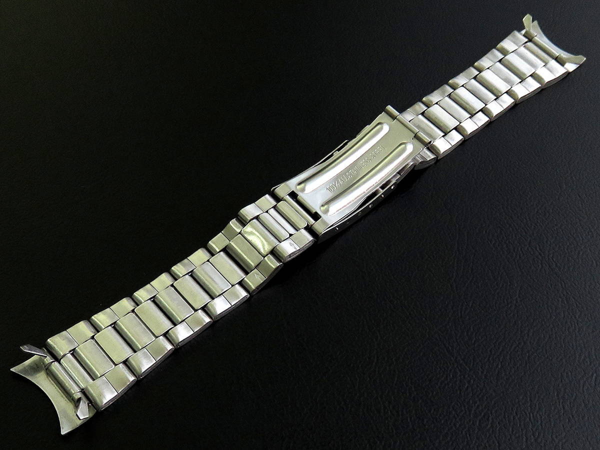 リーズナブル★レックスタイプ★3連中コマポリッシュ★オイスター★ステンレスブレス★時計ベルト★弓カン19mm