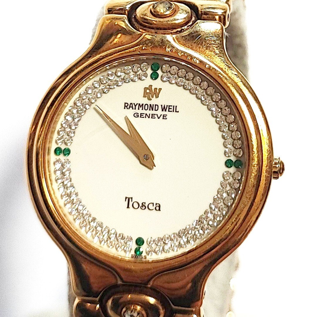 動作品 RAYMOND WEIL レイモンドウィル ゴールド SWISS MADE スイス製 レディース腕時計 アンティーク クォーツ 稼働品 r494 レイモンドウィル 5842 T01259 レディース 腕時計 クォーツ 黒文字盤