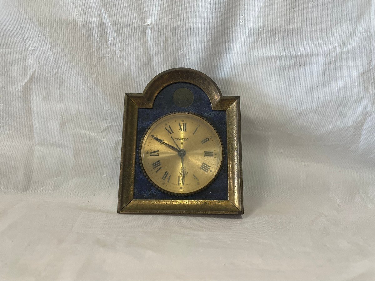 中古 動作未確認 ジャンク品扱い】SWIZA スウィザ 置時計 手巻き 中古 動作未確認 ジャンク品扱い】SWIZA スウィザ 置時計 手巻き