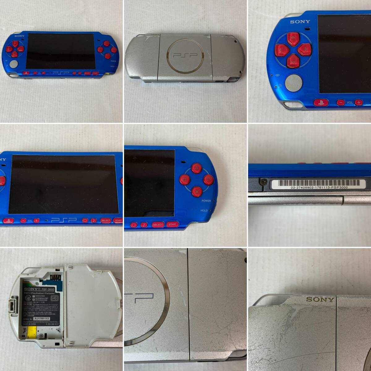 04wy9625□【1円~】SONY PSP 4台セット PSP-3000 3台 PSP-1000 04wy9625□【1円~】SONY PSP 4台セット PSP-3000 3台 PSP-1000
