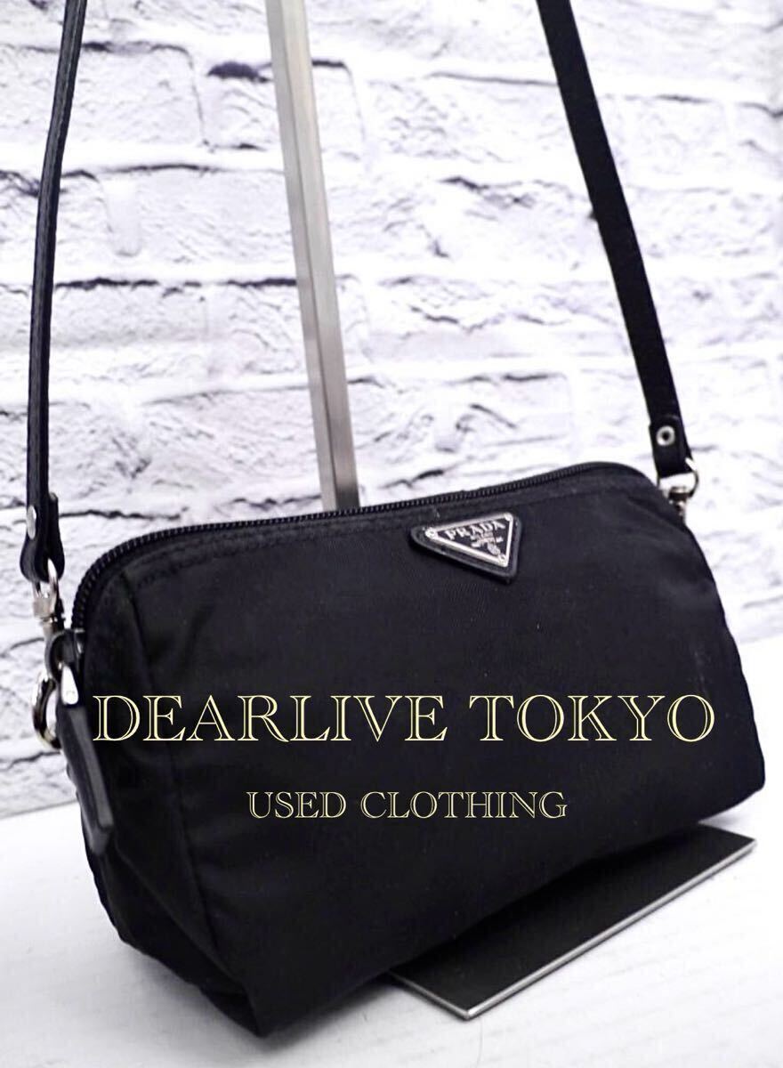 美品 PRADA プラダ ナイロンxレザー クロスボディ ショルダー 美品 PRADA プラダ ナイロンxレザー クロスボディ ショルダー