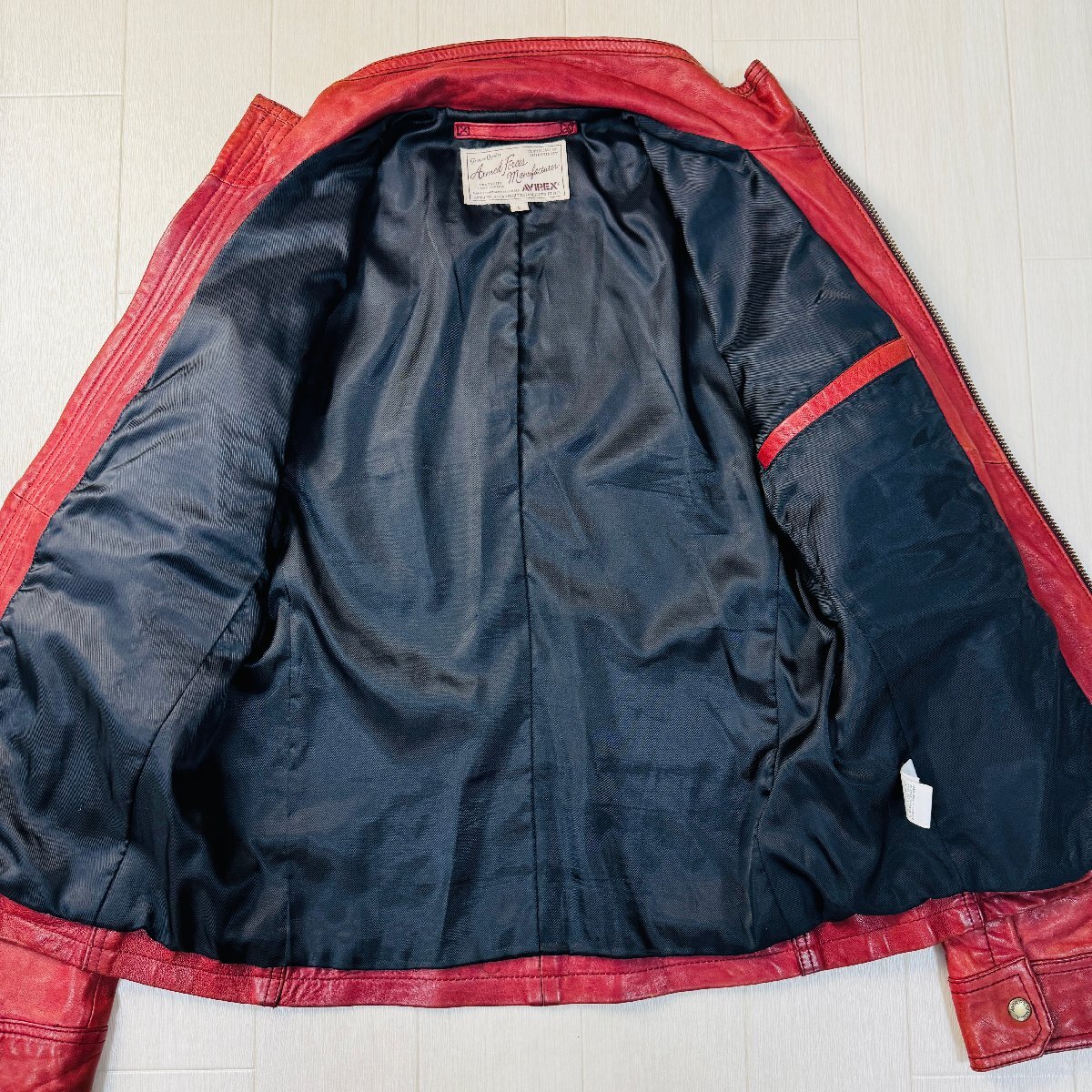 美品/Lサイズ☆アヴィレックス/AVIREX 羊革 ラムレザー 美品/Lサイズ☆アヴィレックス/AVIREX 羊革 ラムレザー