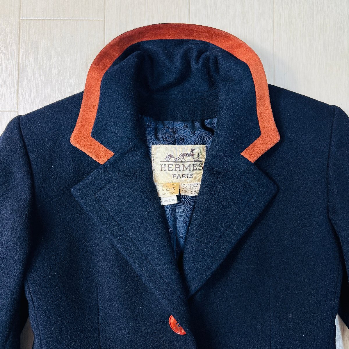 美品/38サイズ☆エルメス/HERMES カシミヤ100% ウール コート 美品/38サイズ☆エルメス/HERMES カシミヤ100% ウール コート
