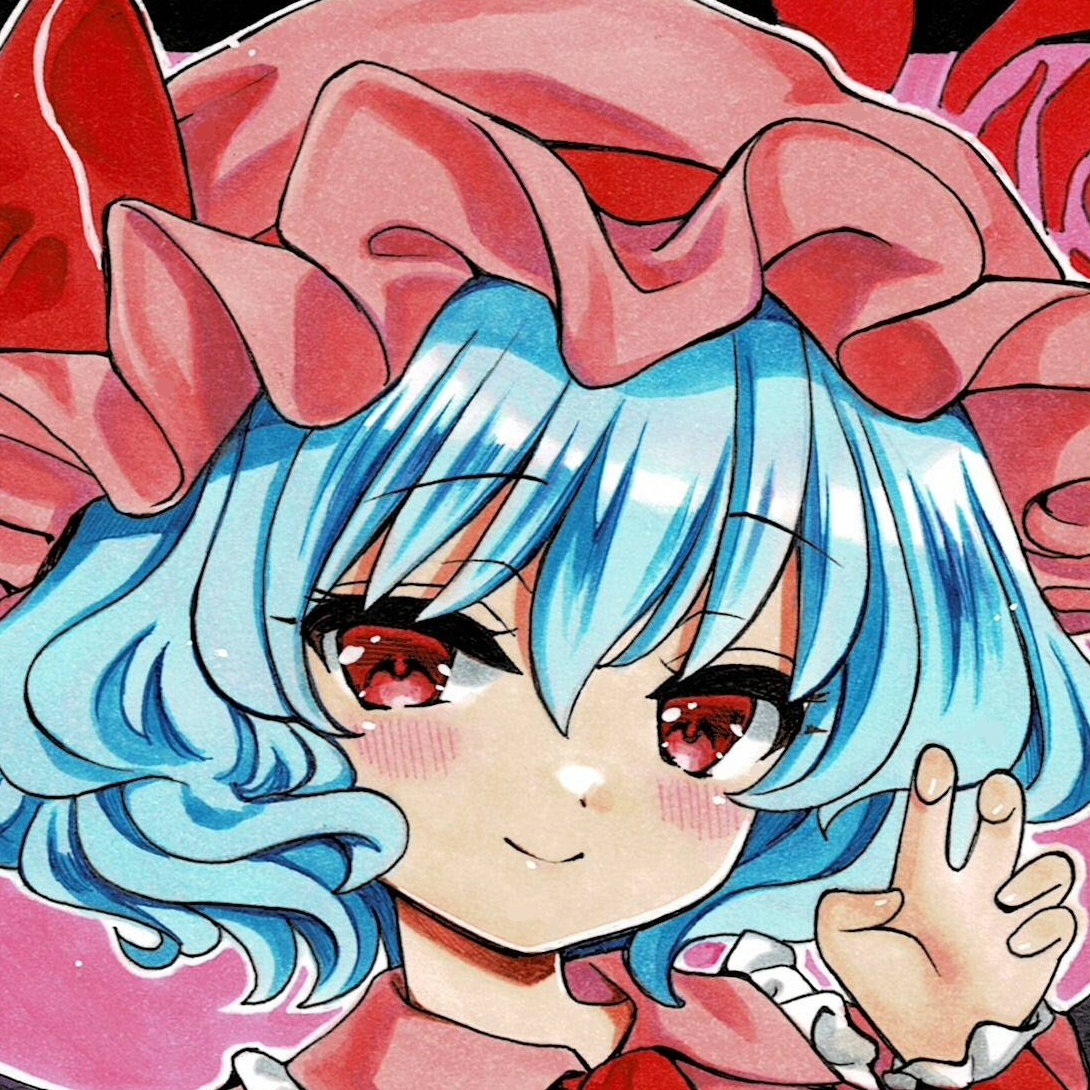 同人手描きイラスト 東方Project レミリア・スカーレット(手描き 同人手描きイラスト 東方Project レミリア・スカーレット(手描き