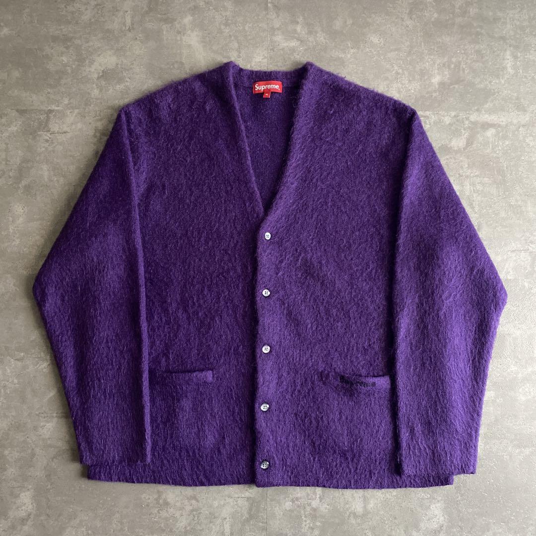 20AW Supreme Brushed Mohair Cardigan Purple 20FW 20AW Supreme Brushed Mohair Cardigan Purple 20FW