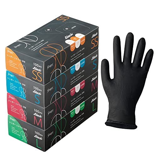宇都宮製作所 宇都宮製作 シンガー ニトリル SRB ブラック S 100枚入 NBR035BPF-KB S_画像3