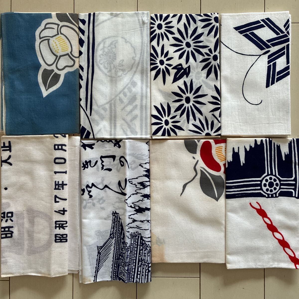 □S028□未使用品□日本手ぬぐい・61枚セット□手拭い 古布 □S028□未使用品□日本手ぬぐい・61枚セット□手拭い 古布