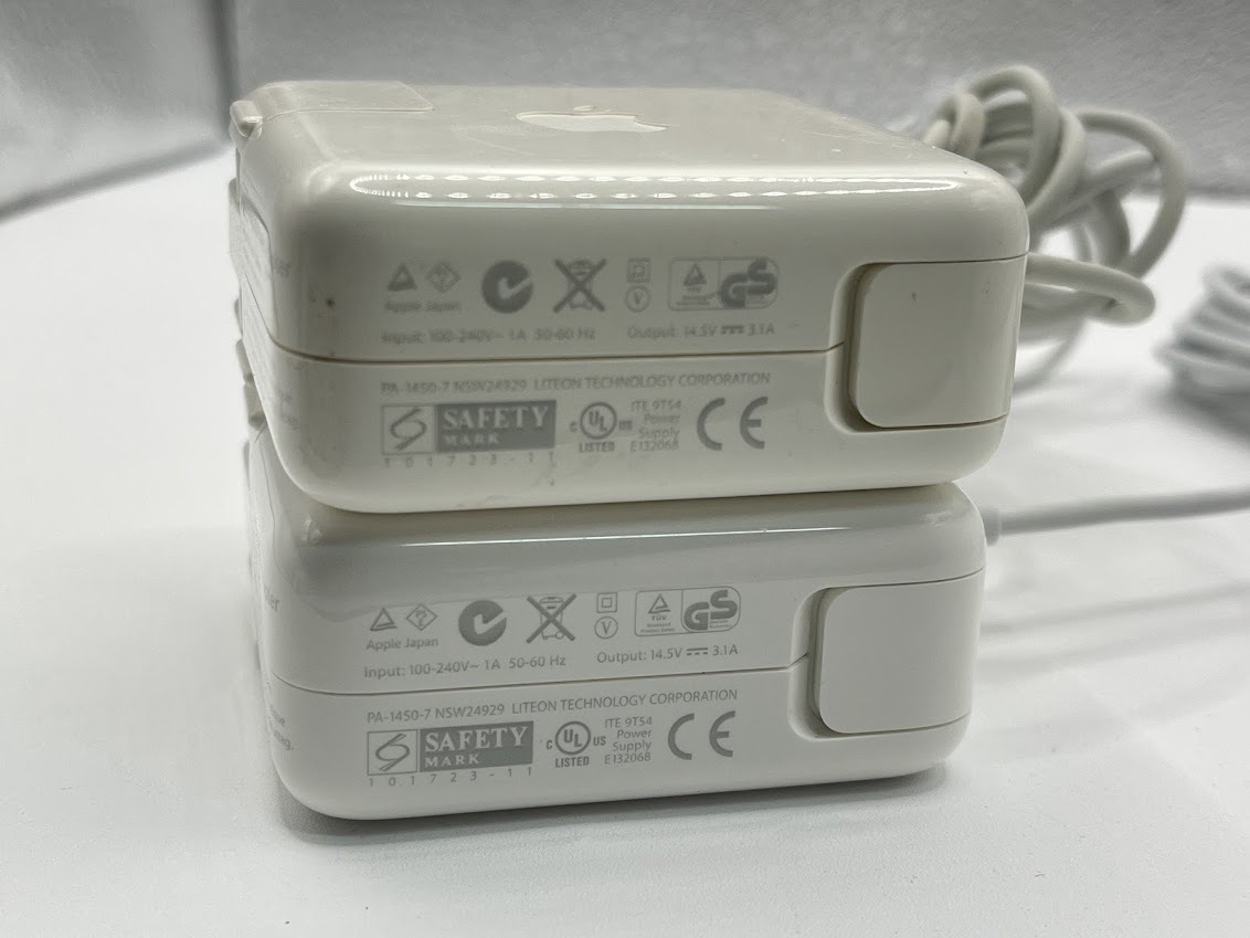 ●Apple アップル ACアダプター 45W MagSafe Power Adapter 2個セット A1374
