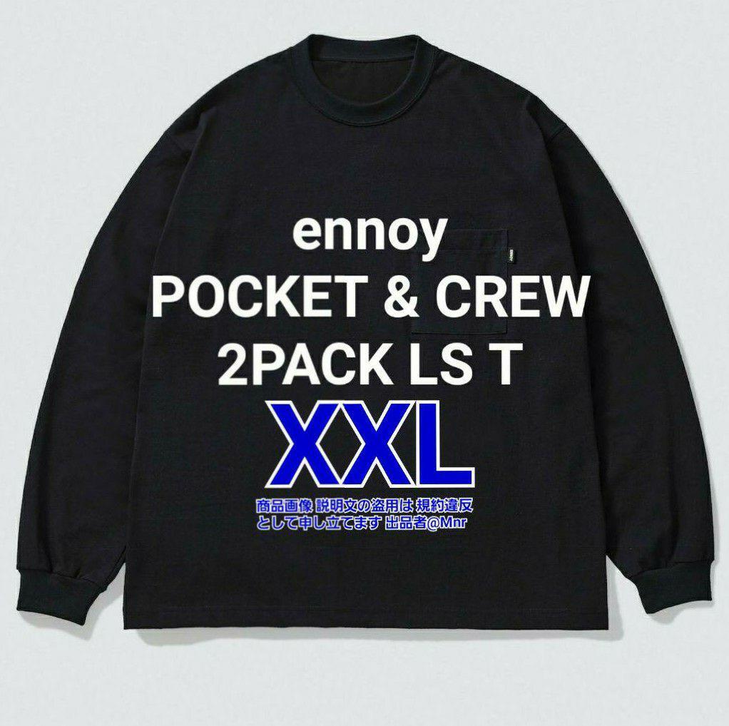 ENNOY POCKET & CREW 2PACK LS T-SHIRTS BLACK XXL エンノイ ENNOY POCKET & CREW 2PACK LS T-SHIRTS BLACK XXL エンノイ