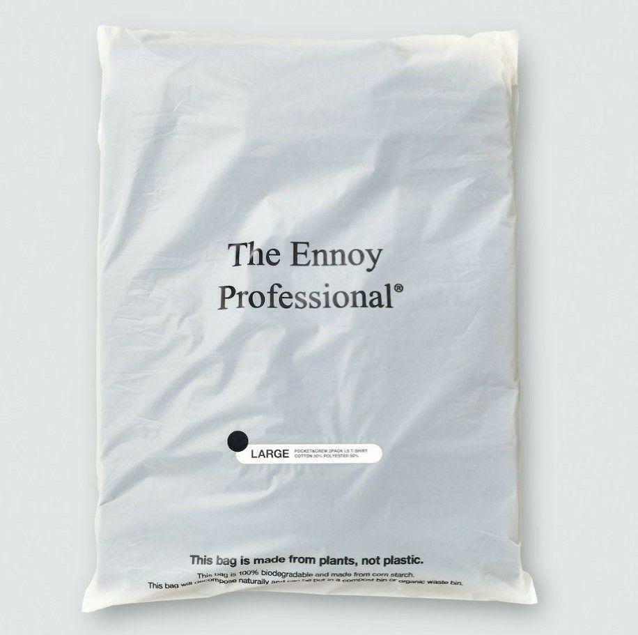 ENNOY POCKET & CREW 2PACK LS T-SHIRTS BLACK XXL エンノイ ENNOY POCKET & CREW 2PACK LS T-SHIRTS BLACK XXL エンノイ