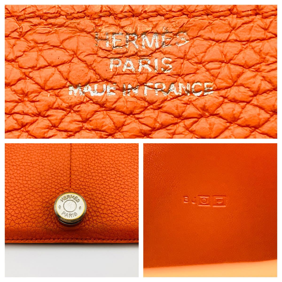 エルメス HERMES ドゴンGM 2つ折長財布 小銭入れ オレンジ トゴ エルメス HERMES ドゴンGM 2つ折長財布 小銭入れ オレンジ トゴ