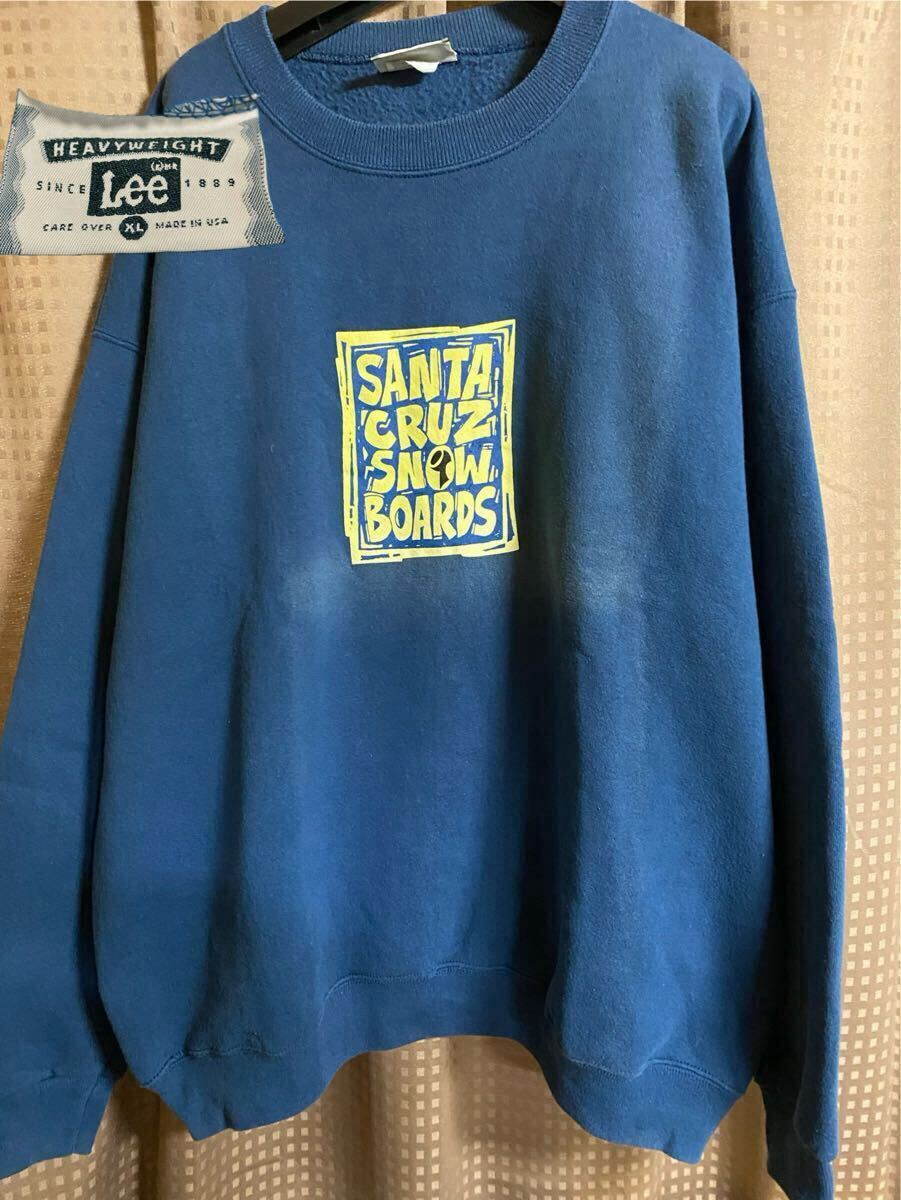 90s サンタクルーズ XL USA製 ブルー スウェット lee リーpowell 90s サンタクルーズ XL USA製 ブルー スウェット lee リーpowell