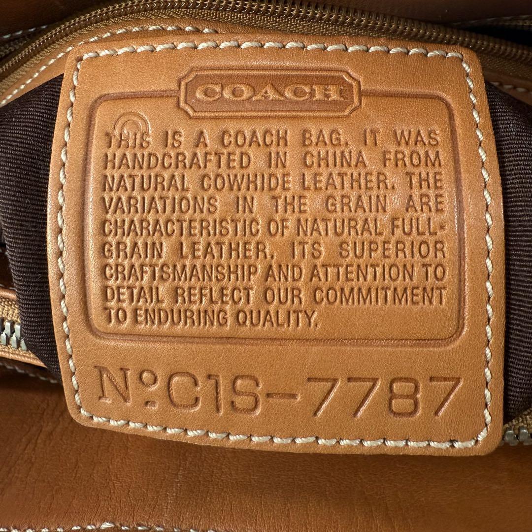 希少 COACHオールドコーチ ハンド トートバッグ レザー キャメル
