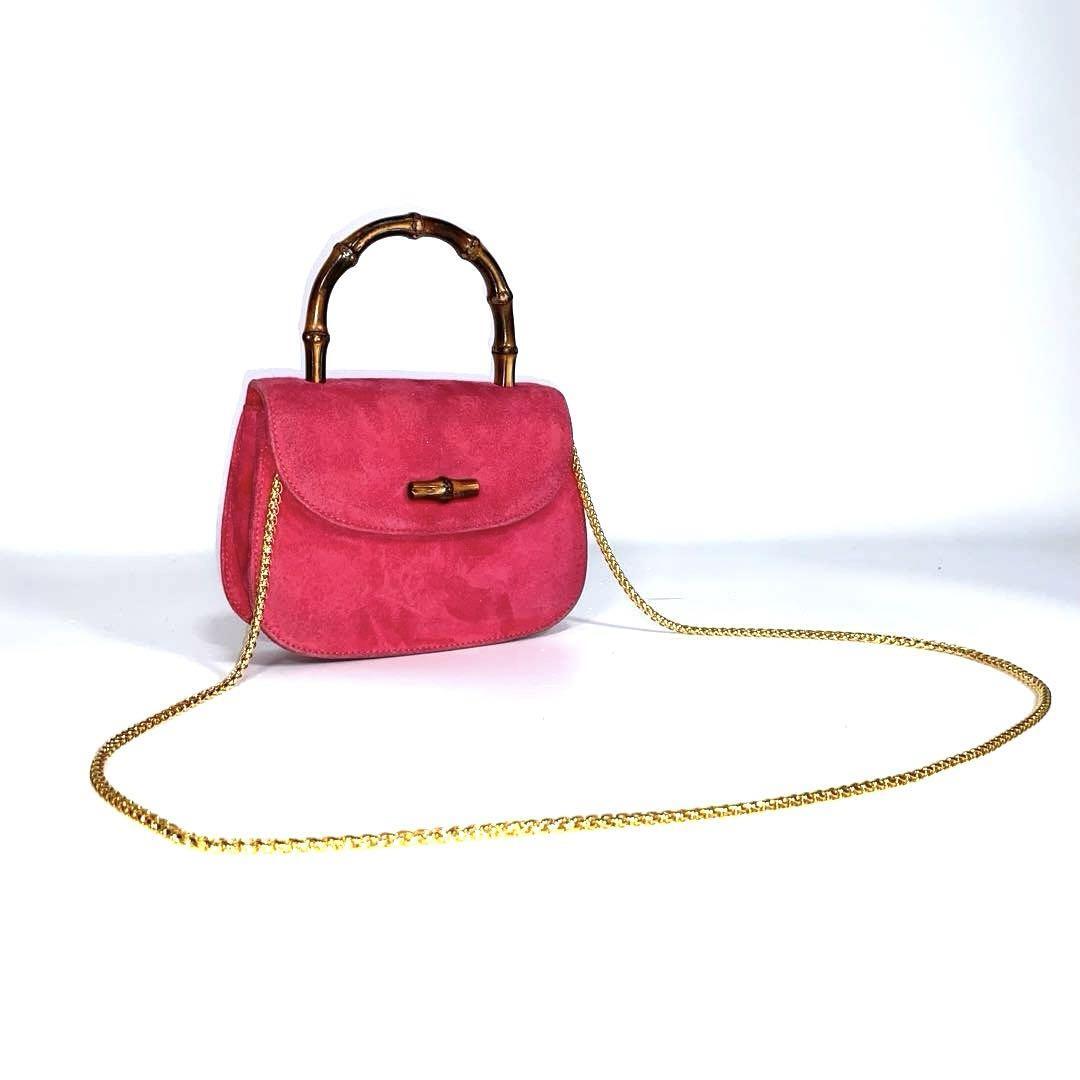 美品】GUCCI グッチ バンブー ハンドバッグ ショルダーバッグ 美品】GUCCI グッチ バンブー ハンドバッグ ショルダーバッグ