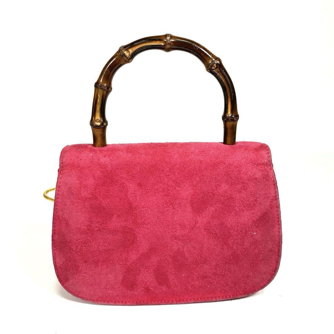 美品】GUCCI グッチ バンブー ハンドバッグ ショルダーバッグ 美品】GUCCI グッチ バンブー ハンドバッグ ショルダーバッグ