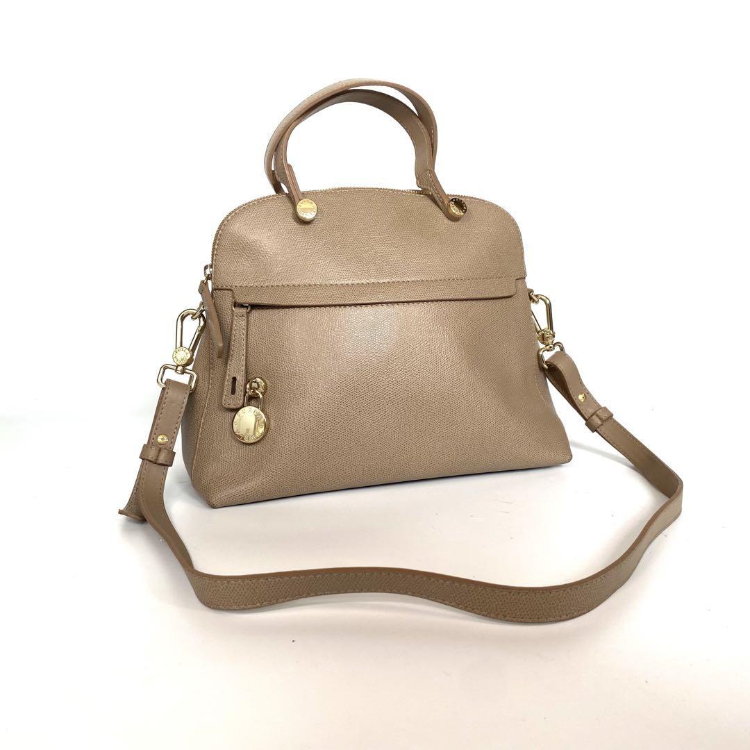 極美品】FURLA フルラ パイパー 2way ハンドバッグ ショルダー 極美品】FURLA フルラ パイパー 2way ハンドバッグ ショルダー