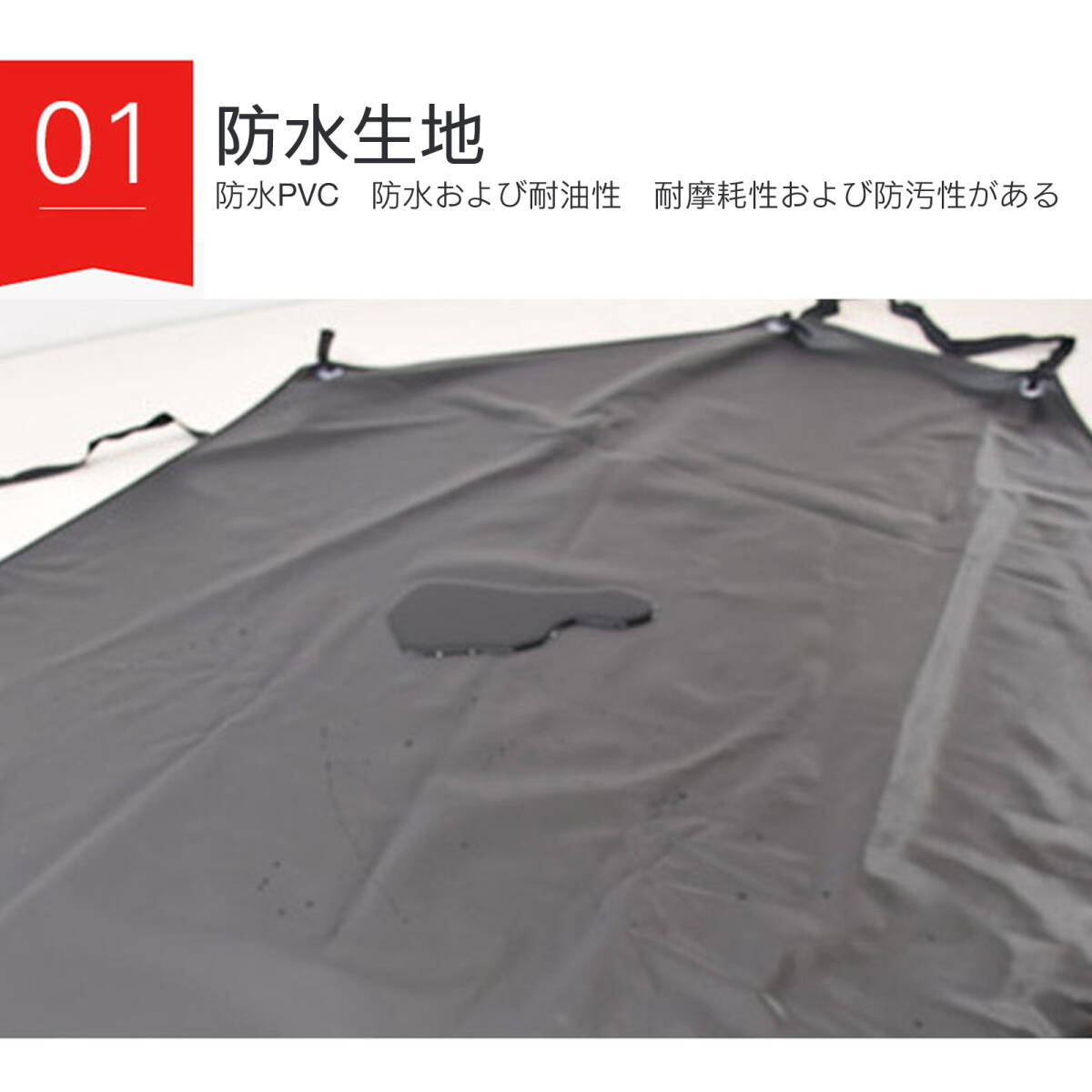 PVCエプロン 防水防油ウエスト 長めソフトレザーエプロン キッチンやレストラン産業(yè)水産労働保護 (ブラック+イエローオレンジ);J406;