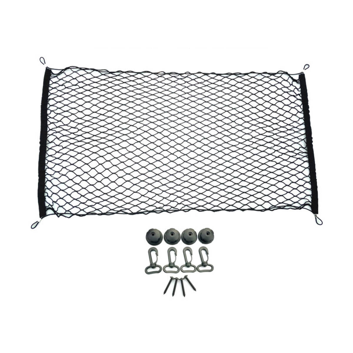 トランク 収納ネット 車用 ラゲージネット 車內(nèi)収納ネット 滑り止め収納ネット 固定伸縮ネット 取付位置自由 多機(jī)能 荷物の固定 ;J375;