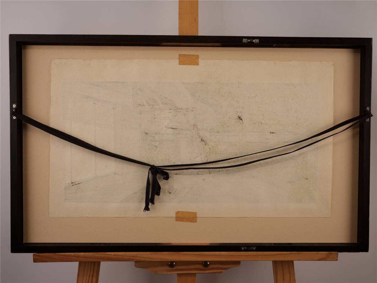井堂 雅夫「勝持寺」木版画 1988年 真作保証 額装-58(木版画 井堂 雅夫「勝持寺」木版画 1988年 真作保証 額装-58(木版画