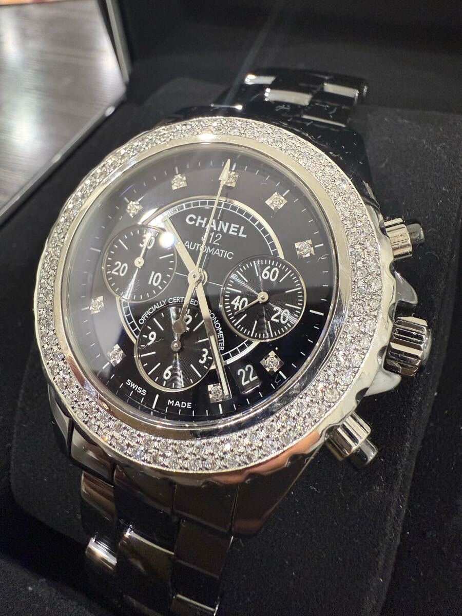 極美品 CHANEL J12 41ミリ クロノグラフ H2419 純正インデックス 極美品 CHANEL J12 41ミリ クロノグラフ H2419 純正インデックス