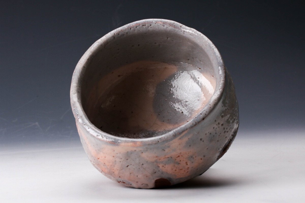 佳香】林正太郎 志野茶碗 共箱 共布 栞 茶道具 本物保証(志野 佳香】林正太郎 志野茶碗 共箱 共布 栞 茶道具 本物保証(志野