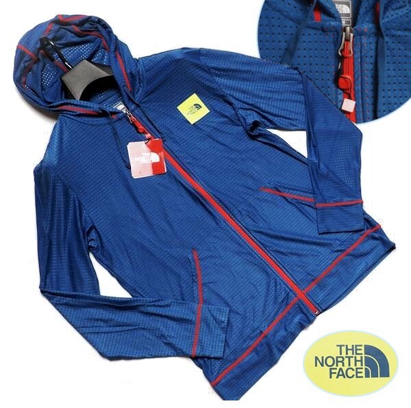 新品正規(guī) ノースフェイス 海外限定 パンチングメッシュ AQUA MESH フーディー/ジャケット メンズSスキューバブルー(SCB)