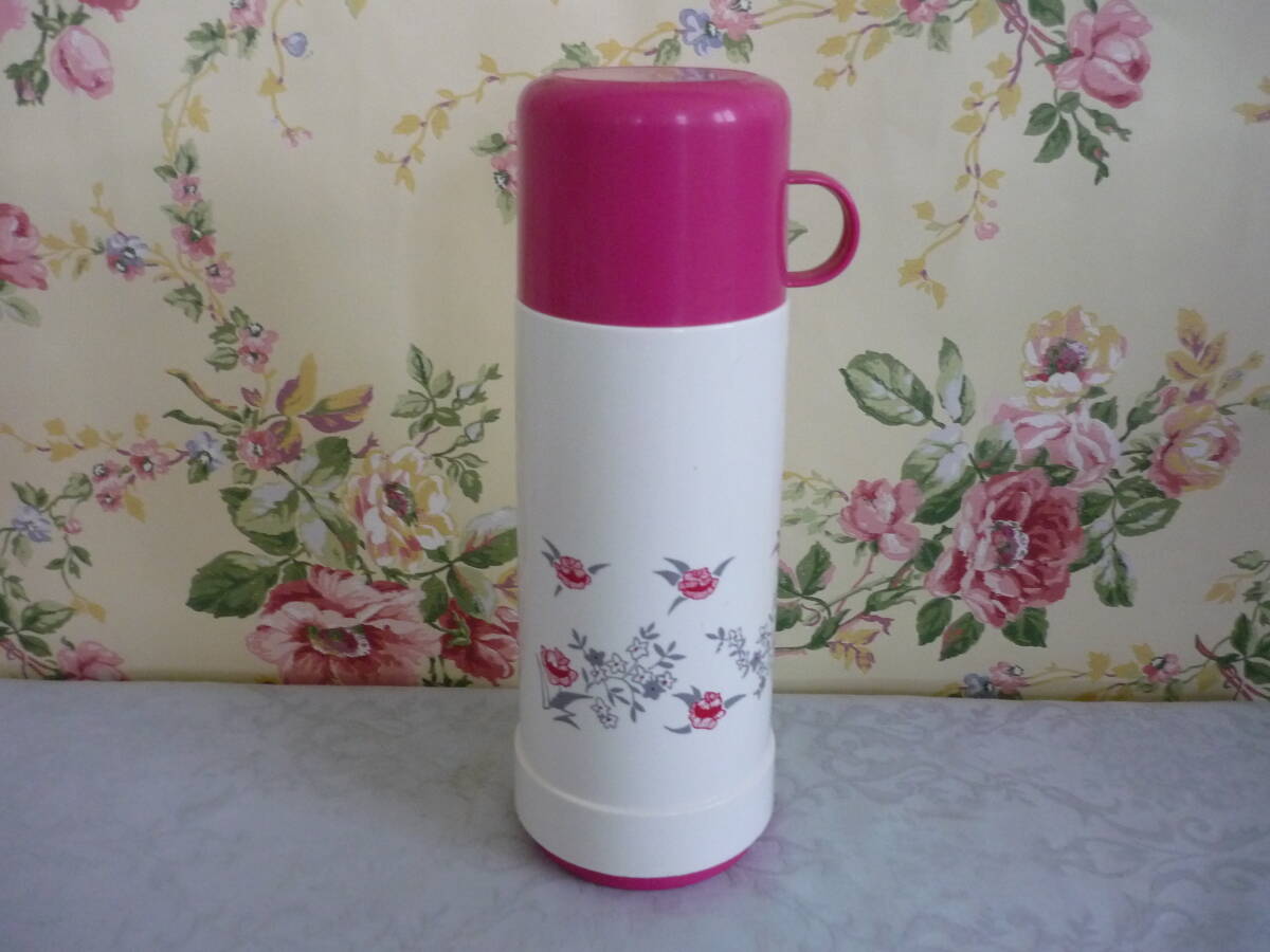 美品★魔法瓶　水筒　花柄　かわいい　０．４L_画像1