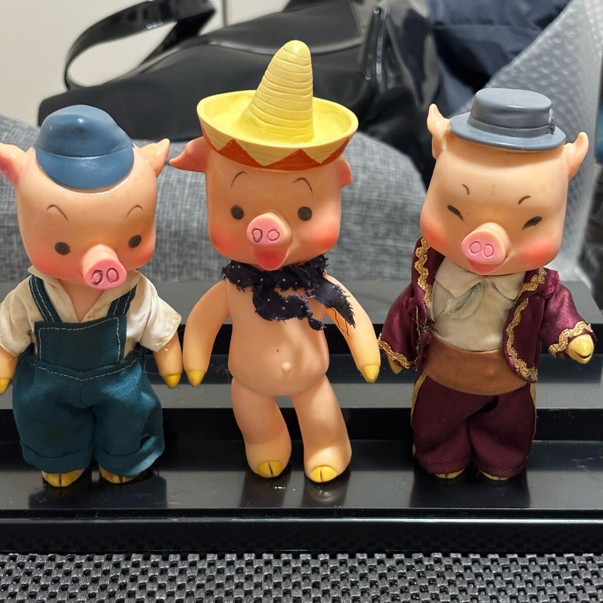 ビーシーバンダイ NHK ブーフーウー 3匹のこぶた ソフビ 人形 ビーシーバンダイ NHK ブーフーウー 3匹のこぶた ソフビ 人形