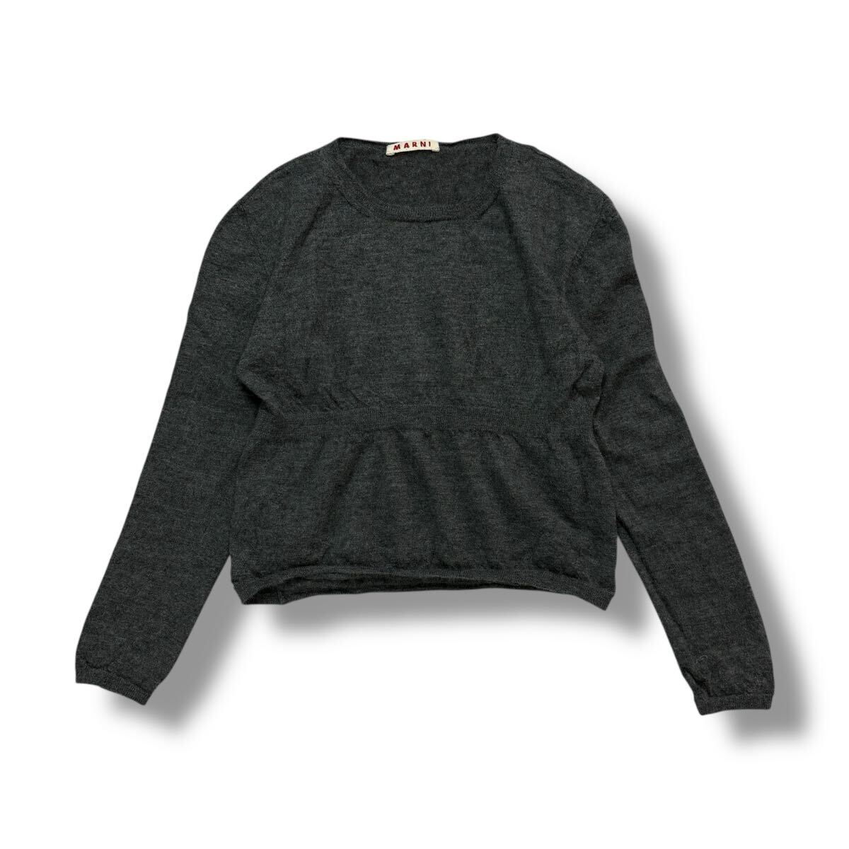 MARNI マルニ クルーネック カシミヤニット セーター グレー 6 キッズ