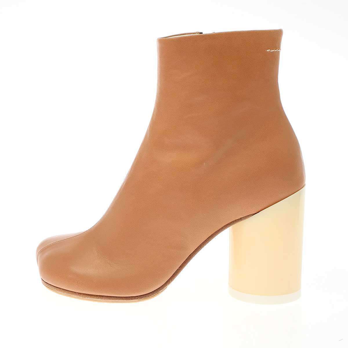 MM6 エムエムシックス 20AW チャンキーヒールアナトミックアンクルブーツ S59WU0172 ベージュ系 36 ITX3O2FECXMG_画像2
