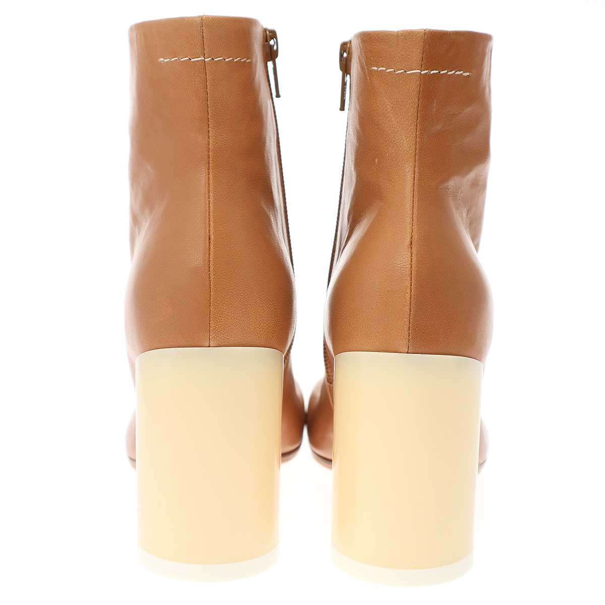 MM6 エムエムシックス 20AW チャンキーヒールアナトミックアンクルブーツ S59WU0172 ベージュ系 36 ITX3O2FECXMG_画像3