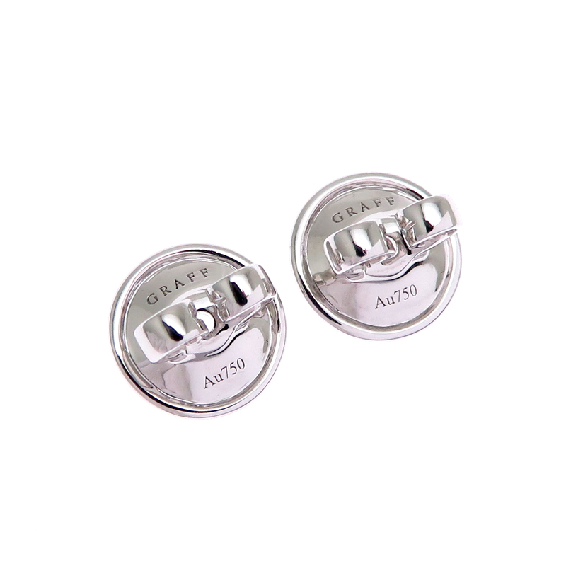 ［銀座店］GRAFF グラフ バタフライ シルエット ミニ スタッド RGE1574 ピアス 750ホワイトゴールド レディース DH86583