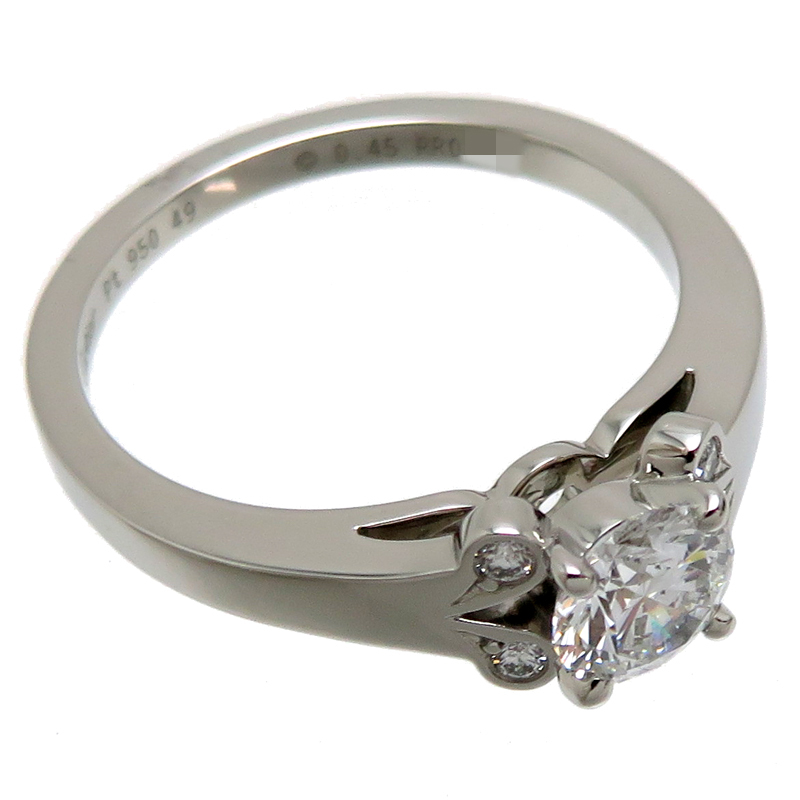 ［飯能本店］CARTIER カルティエ 0.45ct ダイヤモンド バレリーナ ソリテール リング?指輪 Pt950プラチナ 9號(hào) N4197949 DH81760