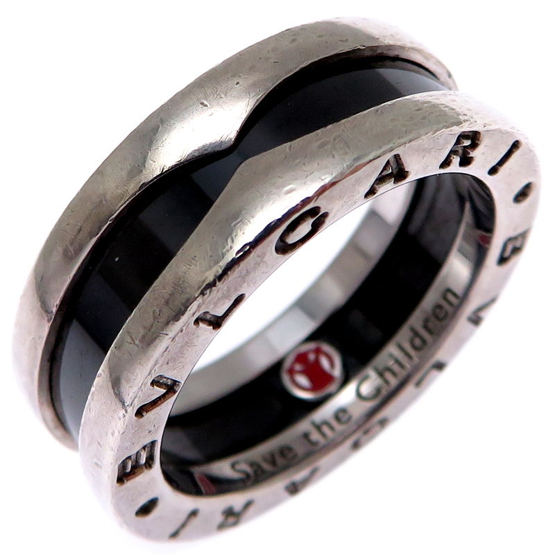［飯能本店］BVLGARI ブルガリ ♯50 ビーゼロワン セーブザチルドレン 1バンド リング・指輪 シルバー925 9.5号 レディース DH85303_画像1