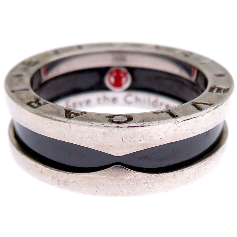 ［飯能本店］BVLGARI ブルガリ ♯50 ビーゼロワン セーブザチルドレン 1バンド リング・指輪 シルバー925 9.5号 レディース DH85303_画像4