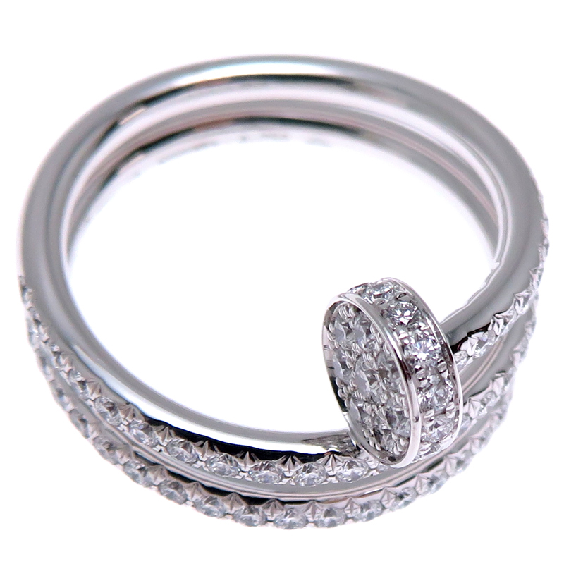 ［銀座店］CARTIER カルティエ ?48 0.59ct ダイヤモンド ジュストアンクル B4211100 リング?指輪 750ホワイトゴールド DH85237