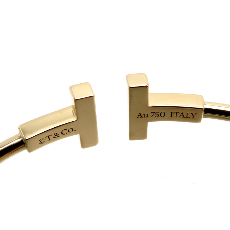 ［銀座店］TIFFANY&Co. ティファニー 64028863 T ターコイズ ワイヤー ブレスレット 750イエローゴールド レディース DH78703