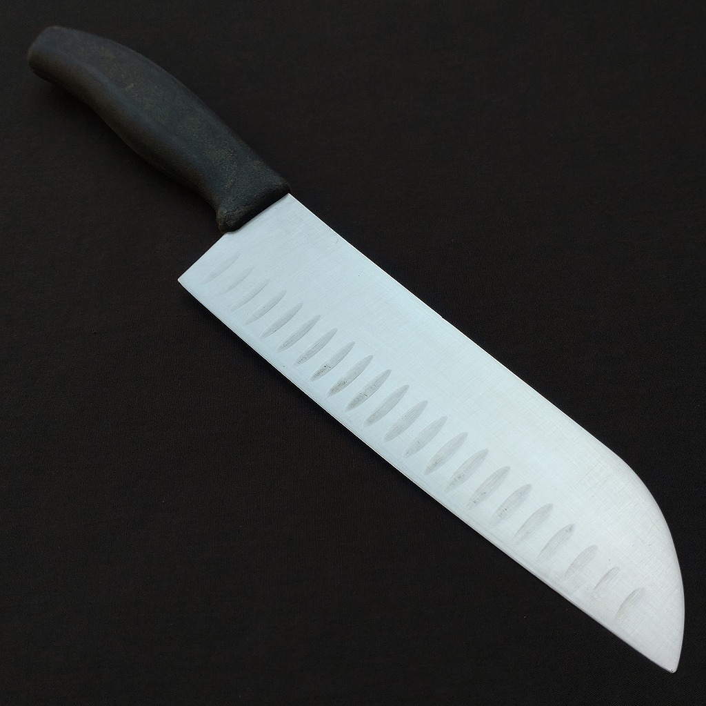 三徳包丁 万能包丁 洋包丁 VICTORINOX ビクトリノックス サーモンタイプ 刃長約170㎜ 調理器具 庖丁 刃物 Kitchen knife 【5927】_画像2