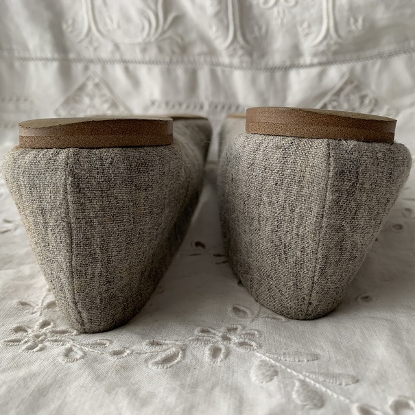 マーガレットハウエル バレエシューズ　麻リネン風(fēng)　 布 　グレー　２３，５ｃｍ　MARGARET HOWELL