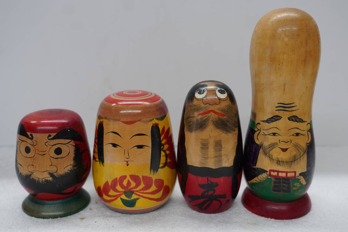 ☆昭和レトロ 伝統こけし 民芸品 達磨こけし だるま 高さ約7cm ☆昭和レトロ 伝統こけし 民芸品 達磨こけし だるま 高さ約7cm