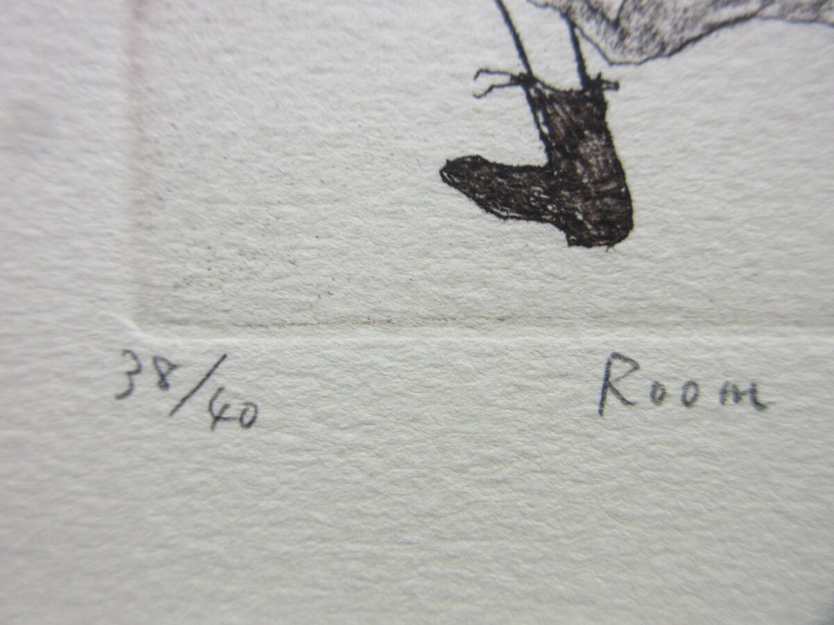 山本容子 直筆サイン 38/40 『Room』1992年 *エッチング・手 山本容子 直筆サイン 38/40 『Room』1992年 *エッチング・手