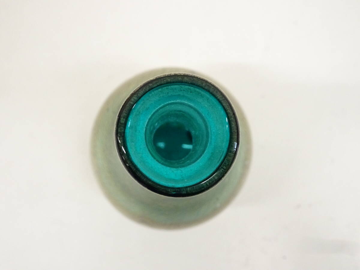 黒木国昭 手吹きガラス金彩象嵌琳派光琳花器(高さ25.2cm) 現代 黒木国昭 手吹きガラス金彩象嵌琳派光琳花器(高さ25.2cm) 現代