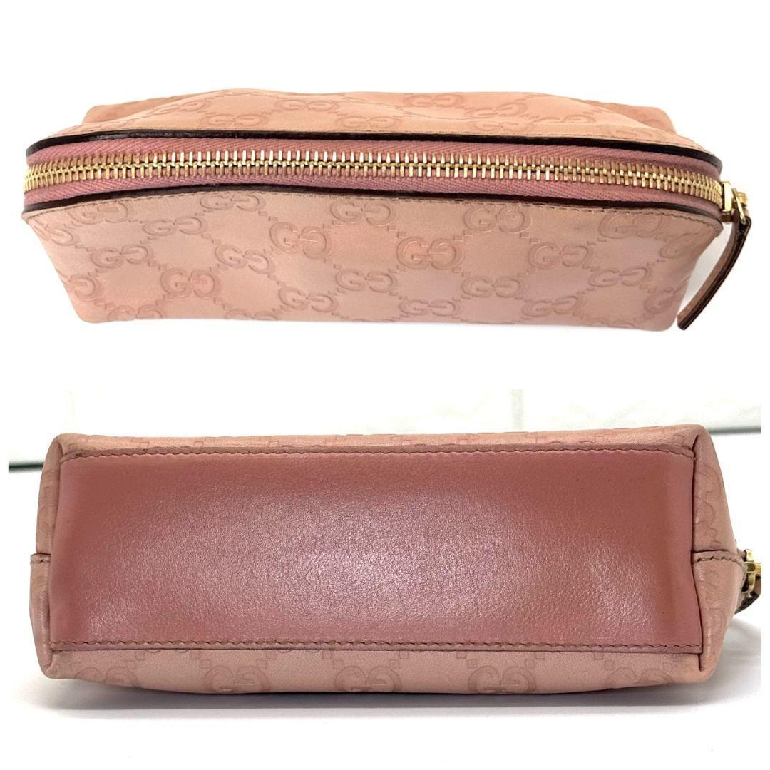 美品 グッチ GUCCI シマ ポーチ マルチケース レザー GG ピンク 美品 グッチ GUCCI シマ ポーチ マルチケース レザー GG ピンク
