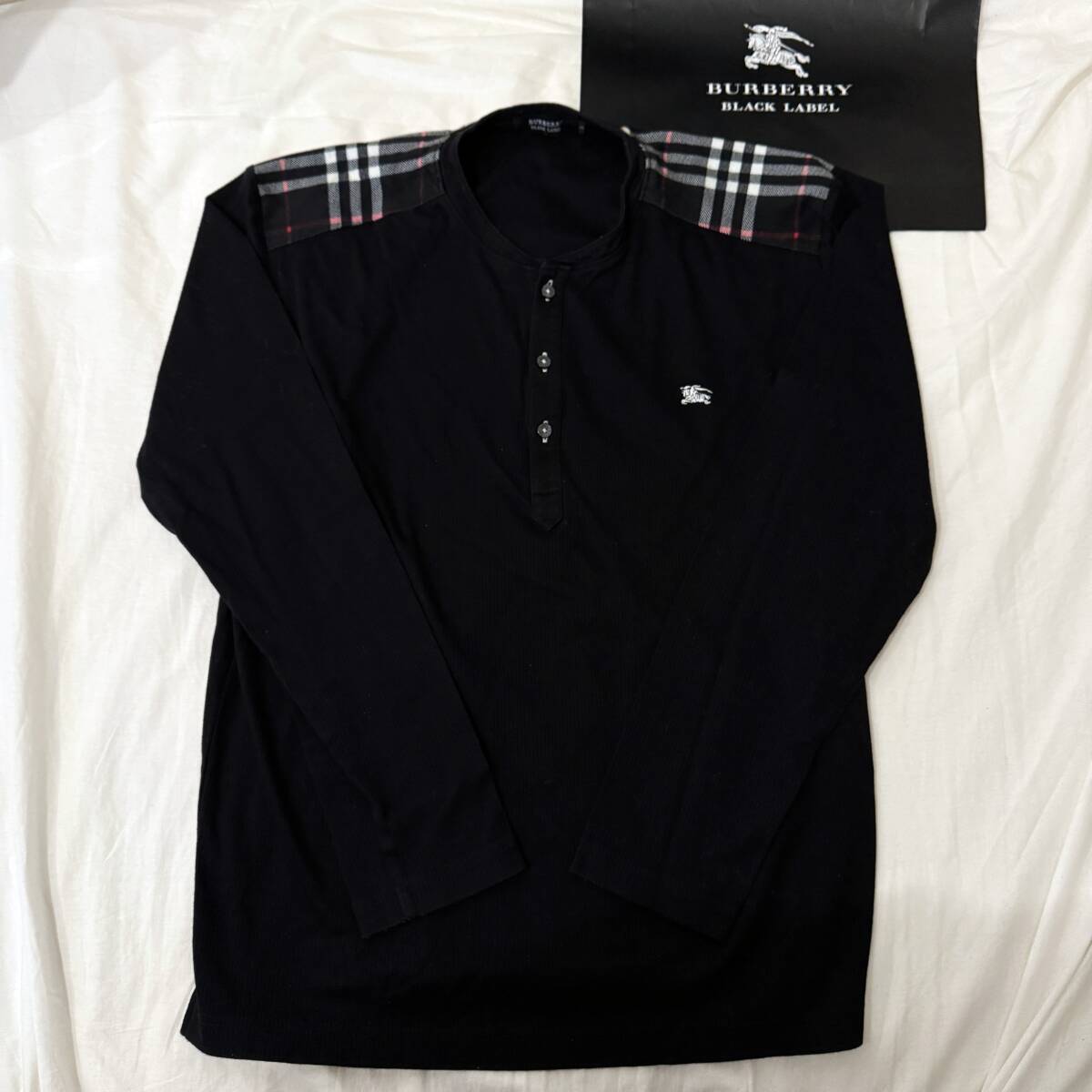 美品 BURBERRY BLACK LABEL バーバリーブラックレーベル 長袖 美品 BURBERRY BLACK LABEL バーバリーブラックレーベル 長袖