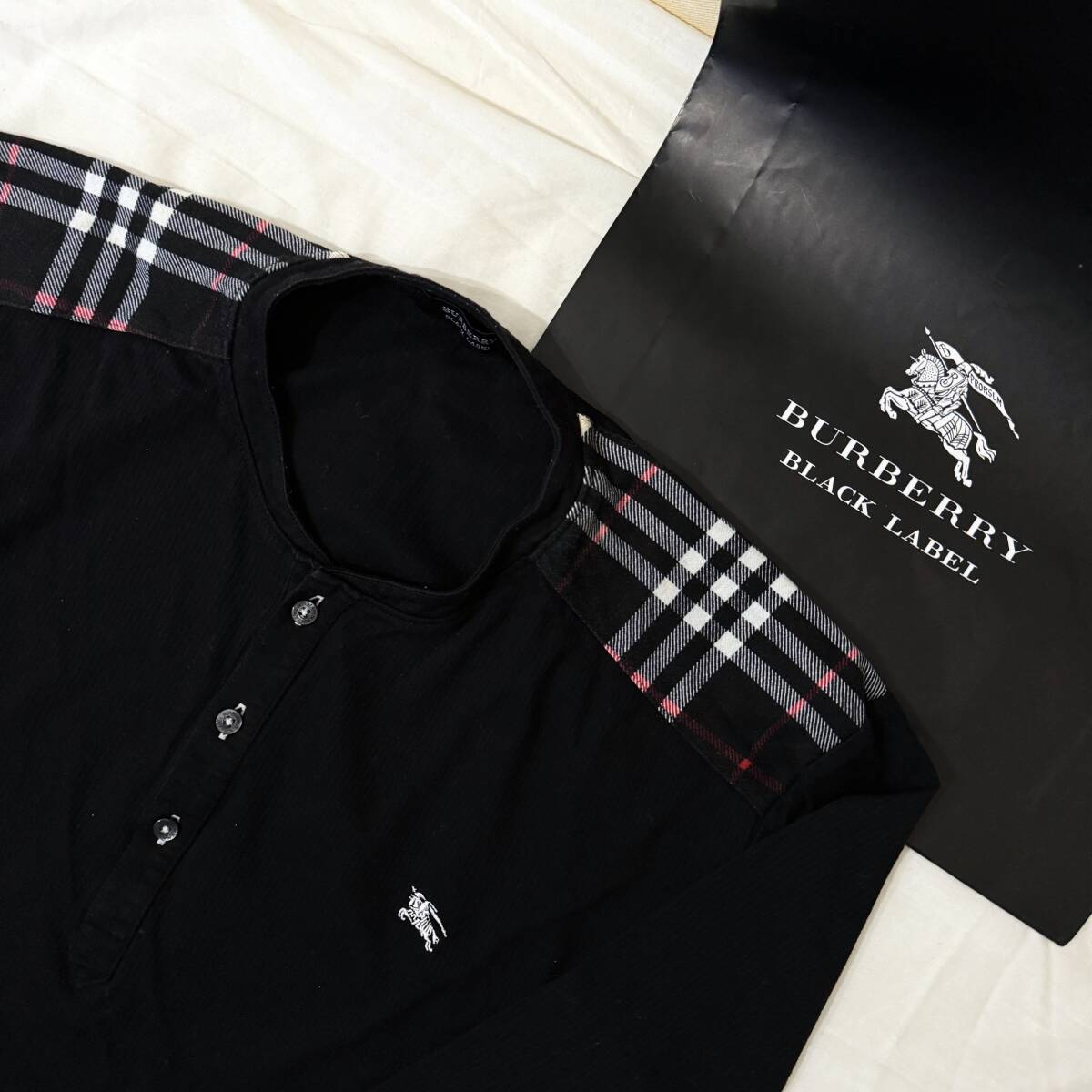 美品 BURBERRY BLACK LABEL バーバリーブラックレーベル 長袖 美品 BURBERRY BLACK LABEL バーバリーブラックレーベル 長袖